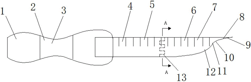 Operating knife with blade replaceable