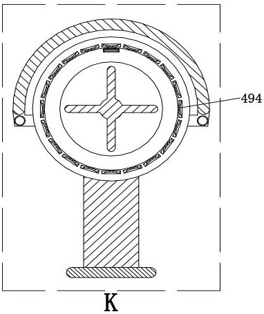 A cooling and sizing transmission device for medical packaging gluing paper after pressing and forming