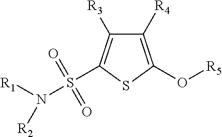 Phenoxy thiophene sulfonamides and their use as inhibitors of glucuronidase