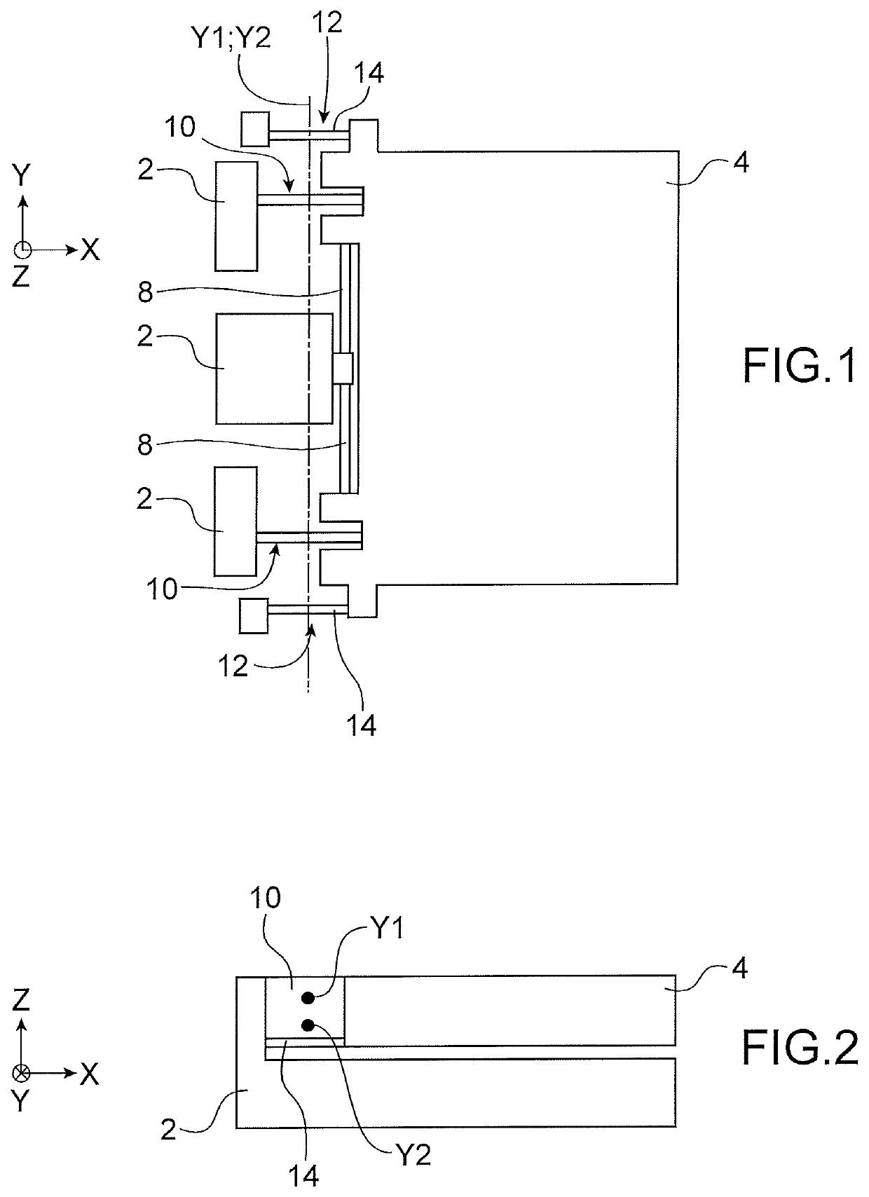 Microelectronic sensor device with an out-of-plane detection having a controlled cross sensitivity