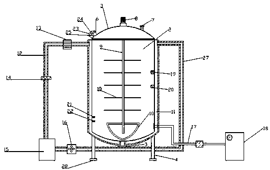 Microbial fermentation tank for production