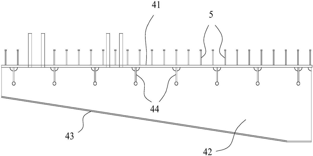 Installation method of column foundation of overhead contact system on railway steel-concrete composite girder