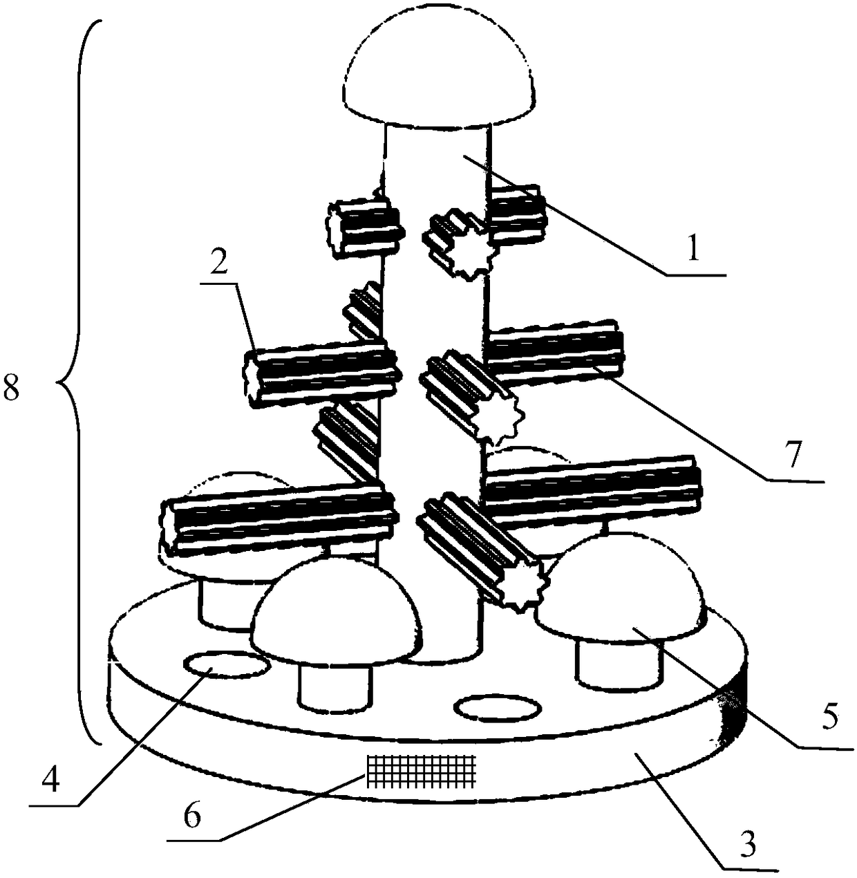 An ecological landscape artificial fish reef device