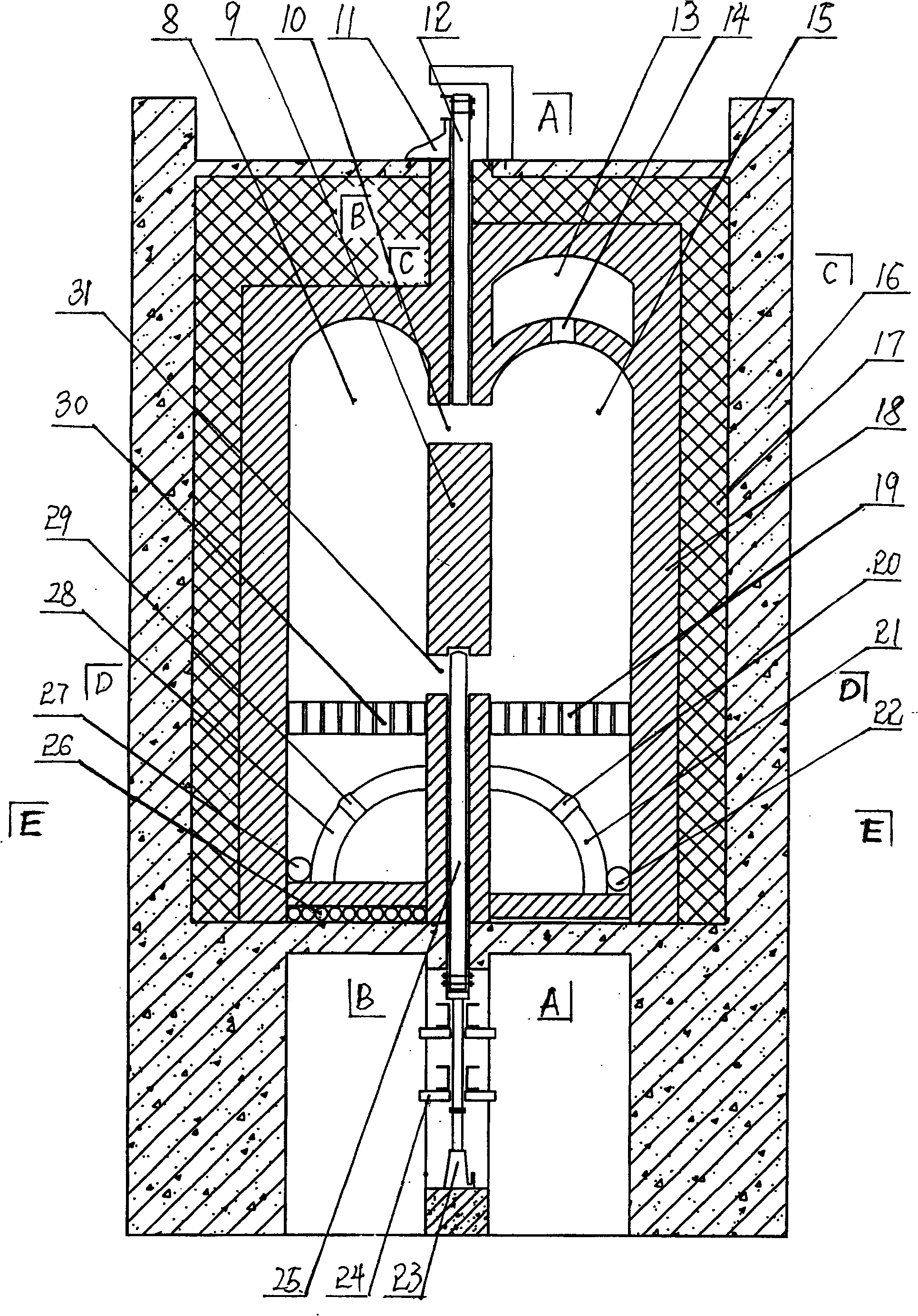 Flyash ceramisite sintered open-hearth furnace