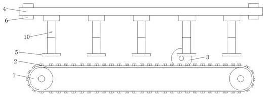 Continuous cutting device for packaging paper