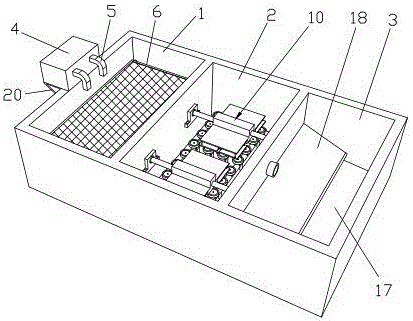 Device for treating sewage tank