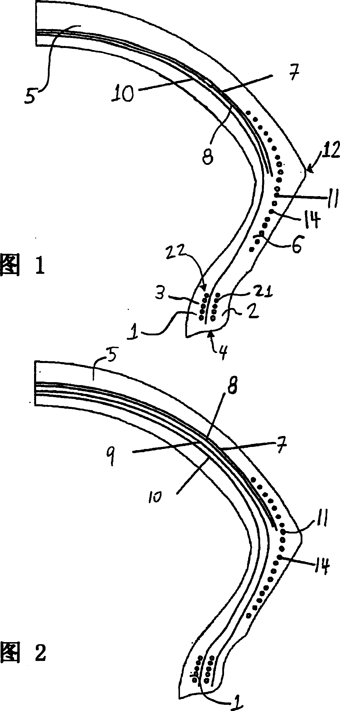 Tyre comprising anti-vibration means for two-wheeler