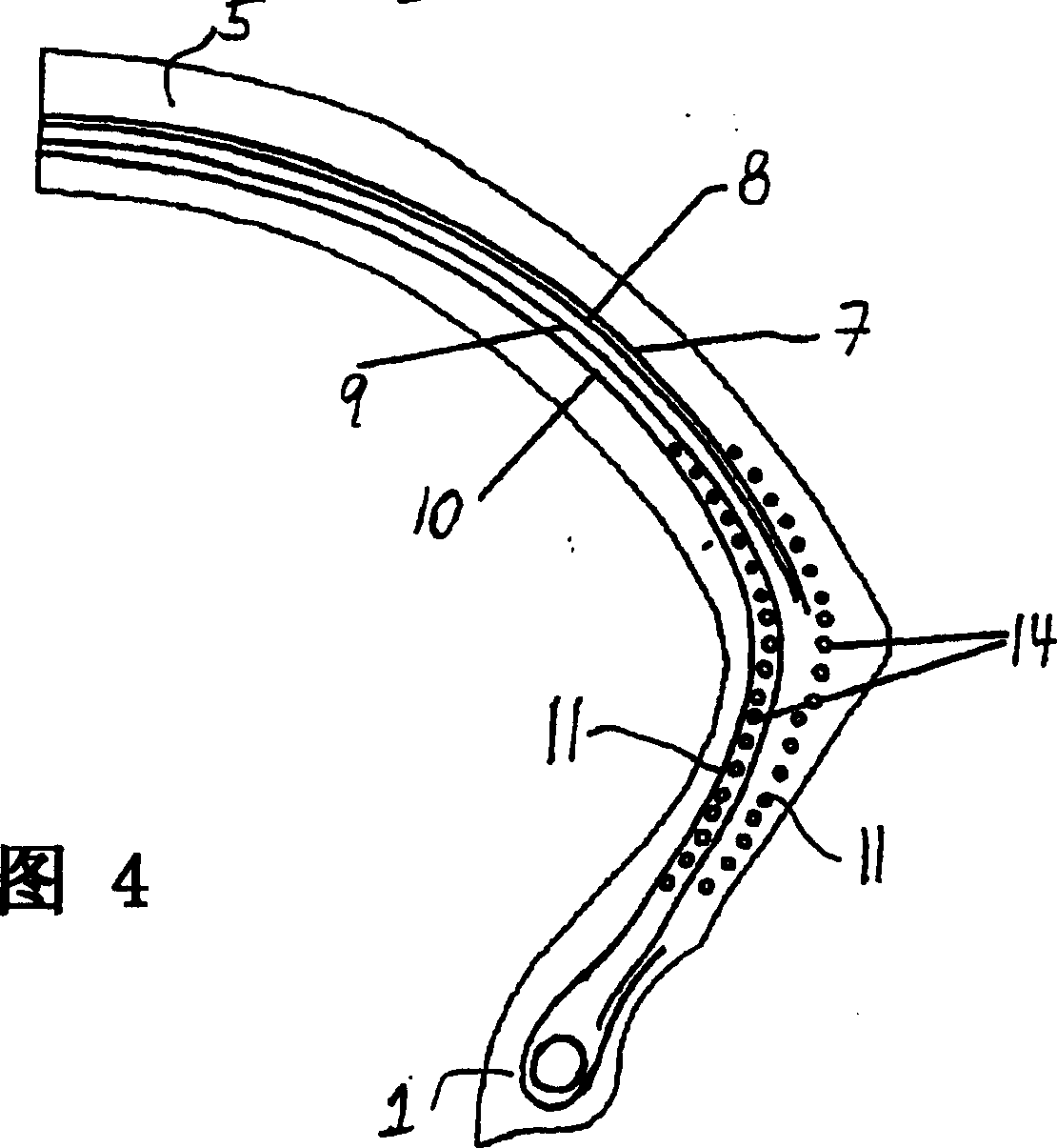 Tyre comprising anti-vibration means for two-wheeler