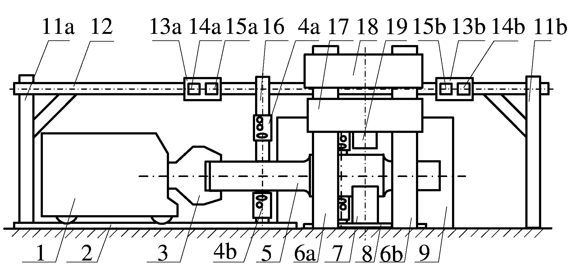 Large free forging size online measurement device and method