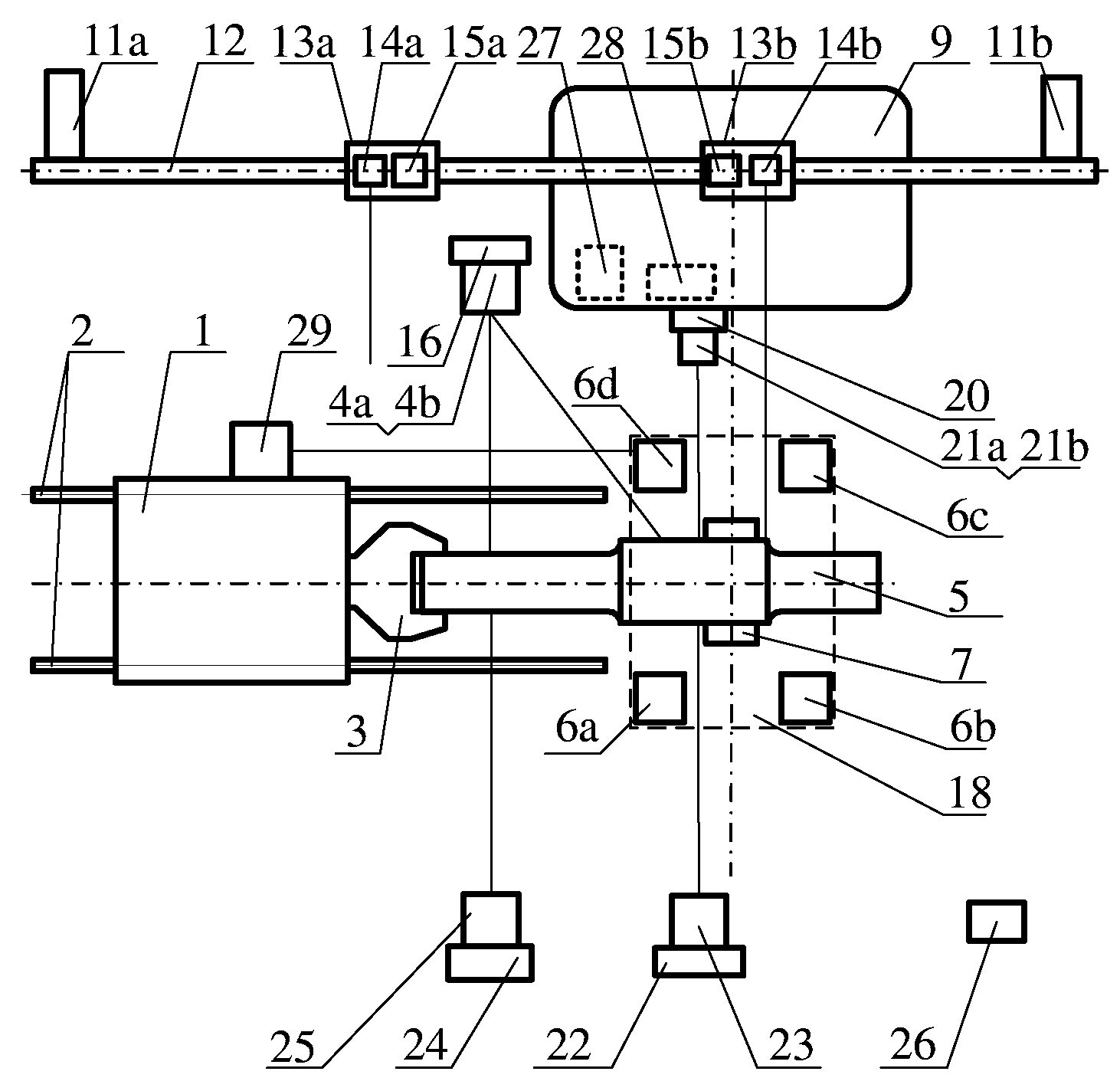 Large free forging size online measurement device and method