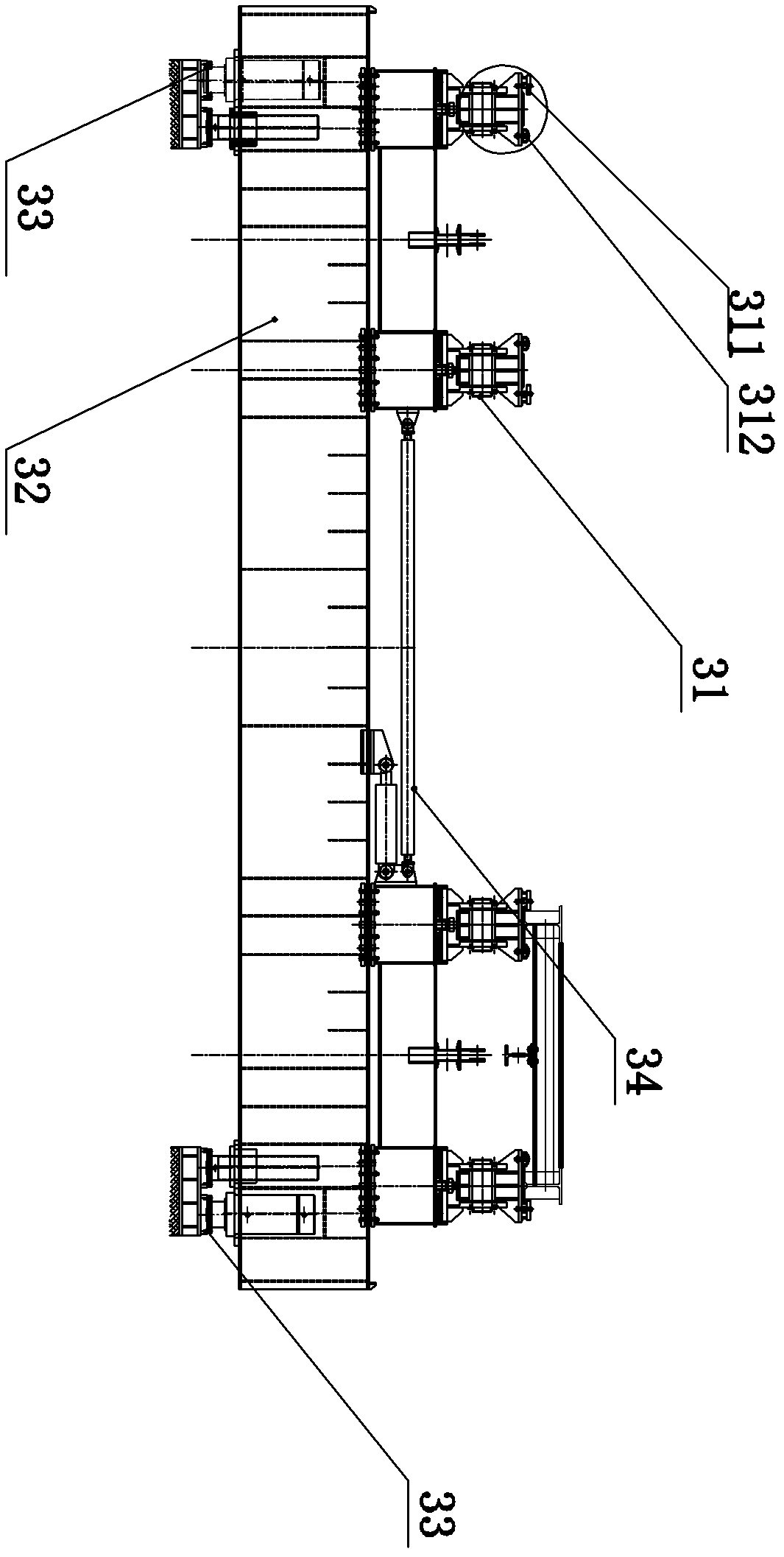 Section assembling bridge girder erection machine