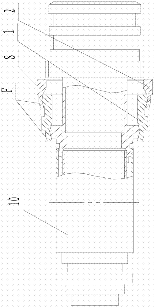 Conduit closing-in clamp and closing-in method