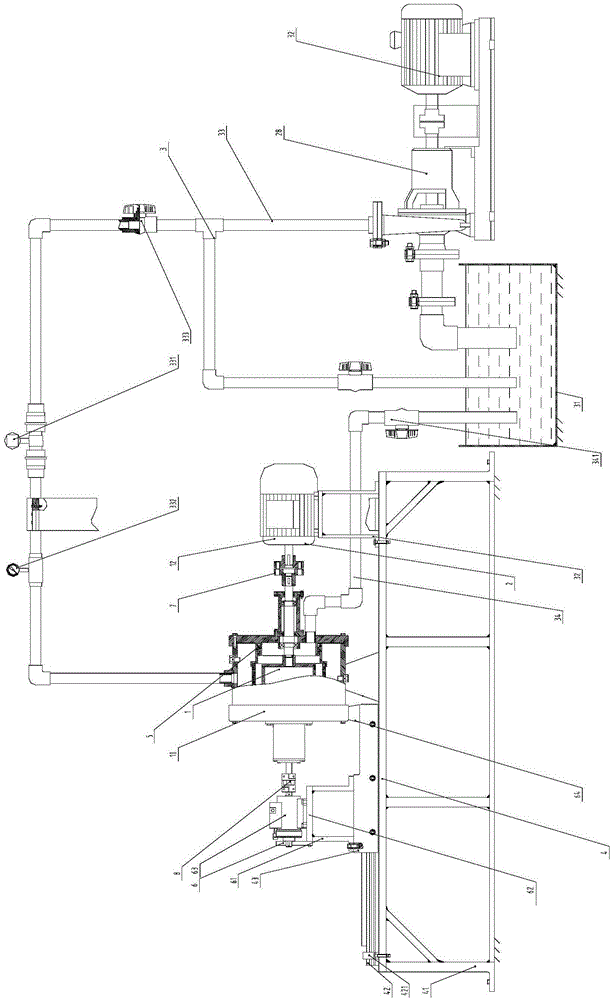 Bionics-based underwater jet surface drag reduction test device