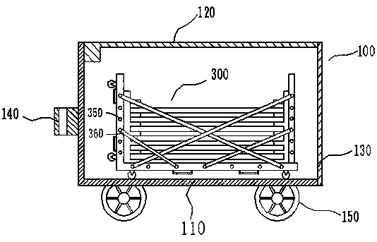 Building glass transporting device and application method thereof