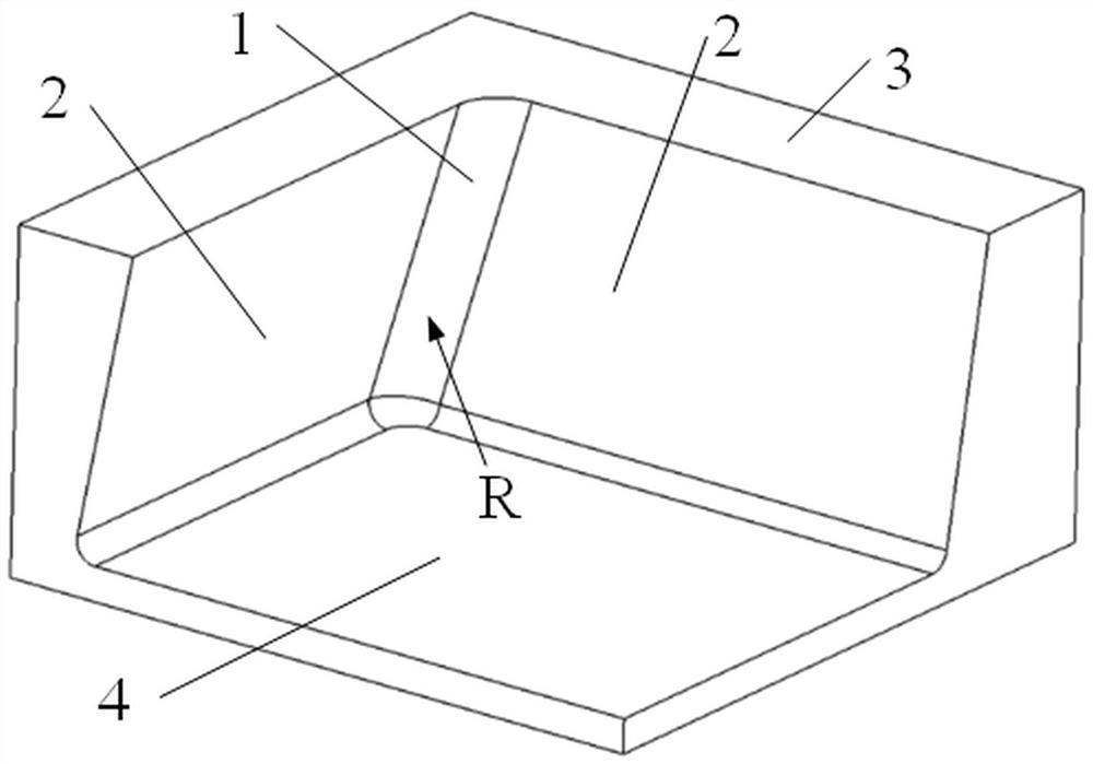 Five-axis corner characteristic efficient machining tool path generation method