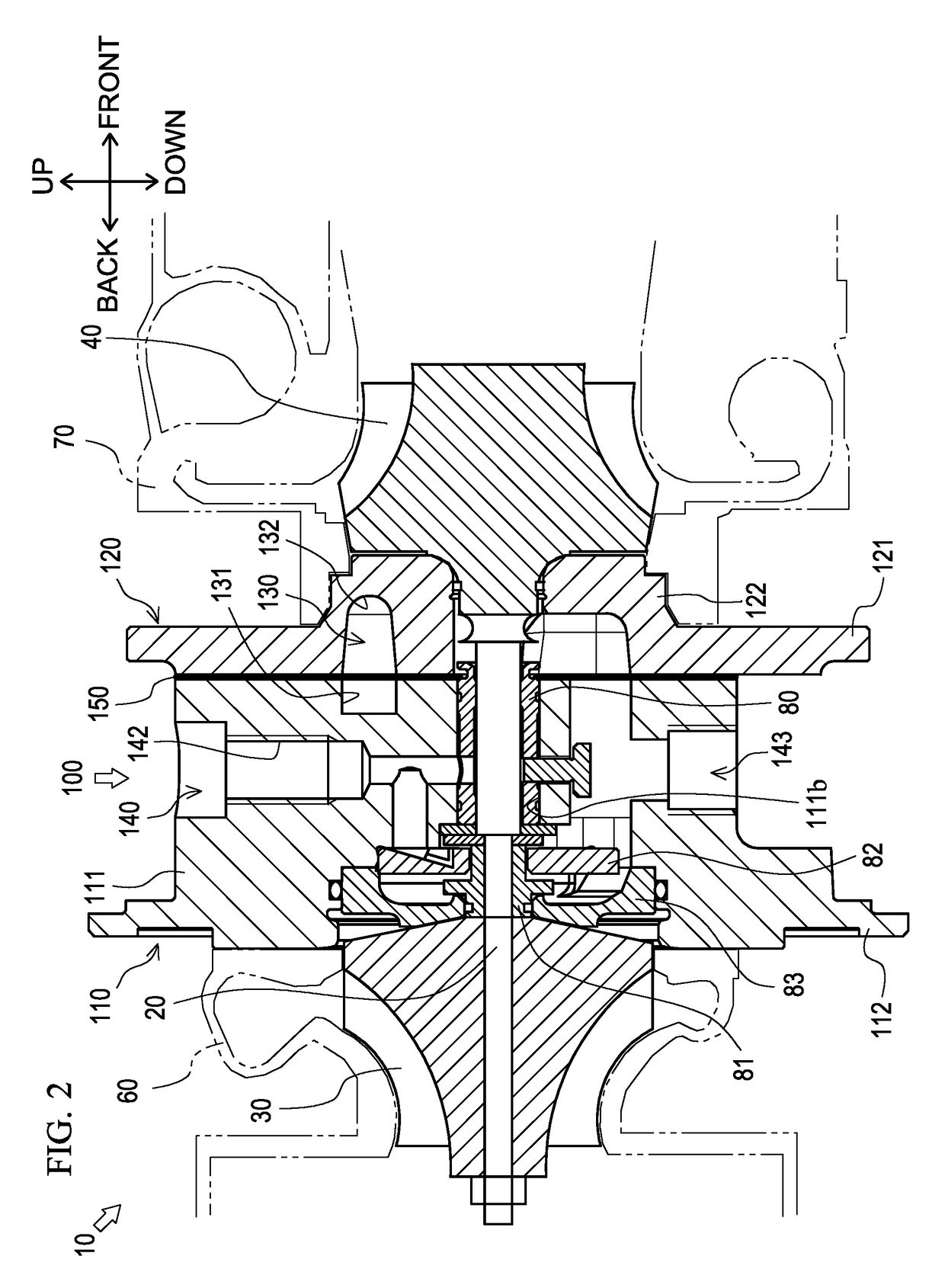 Turbocharger having a bearing housing