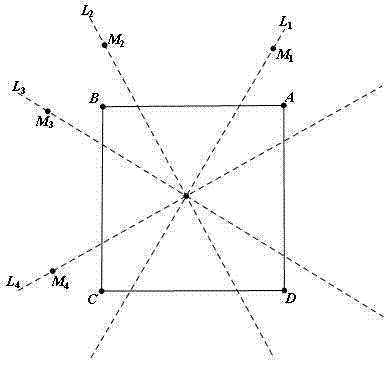 Method for solving camera inner parameters by using dot matrix template and orthogonality