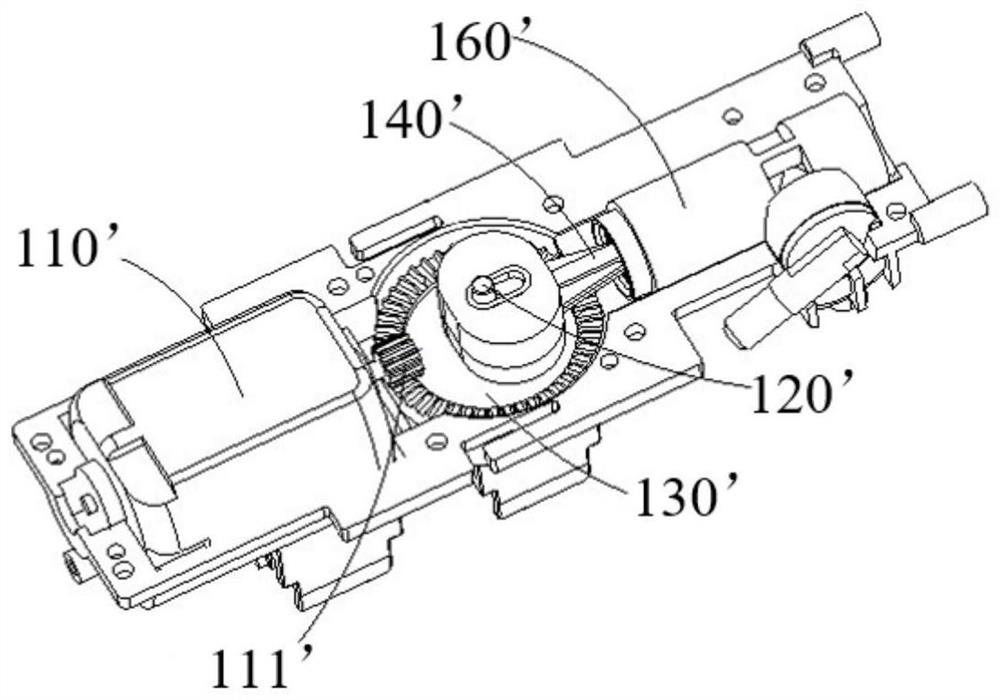 Piston driving assembly for oral care device and oral care device