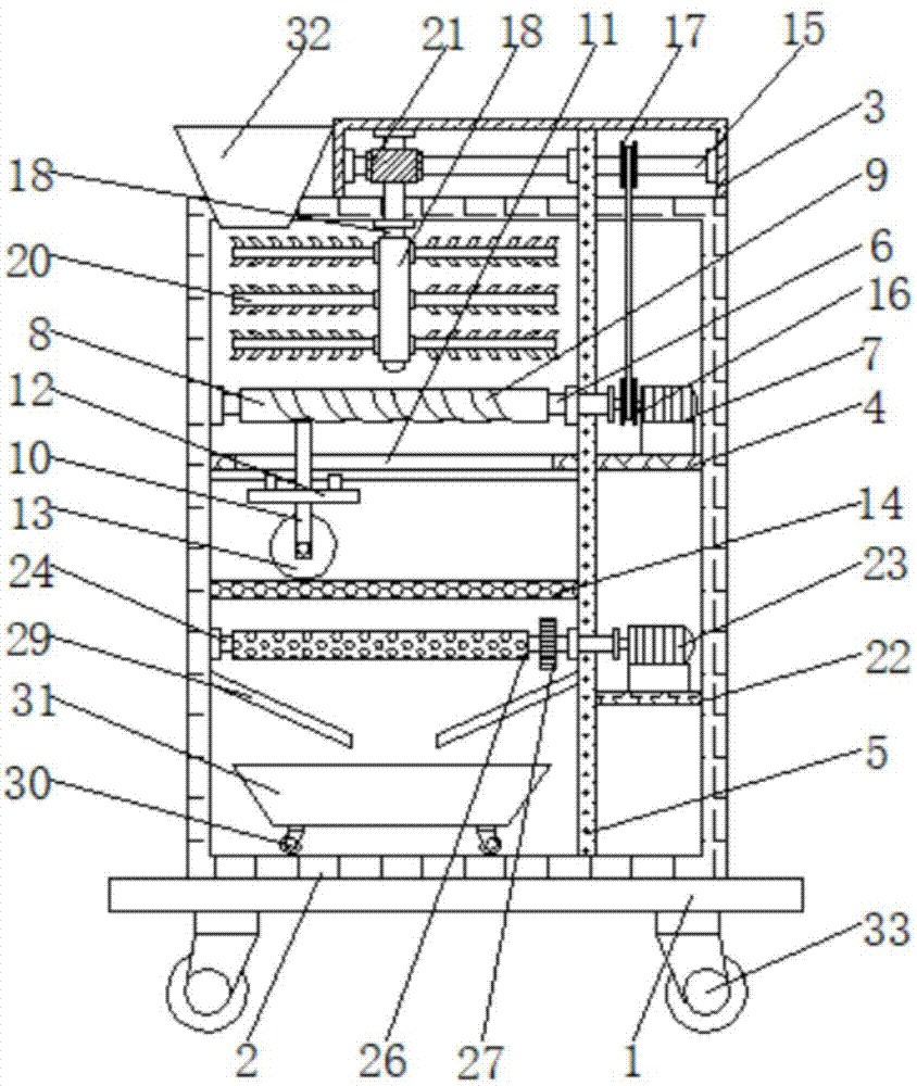 Ceramic powder raw material grinding and mixing device