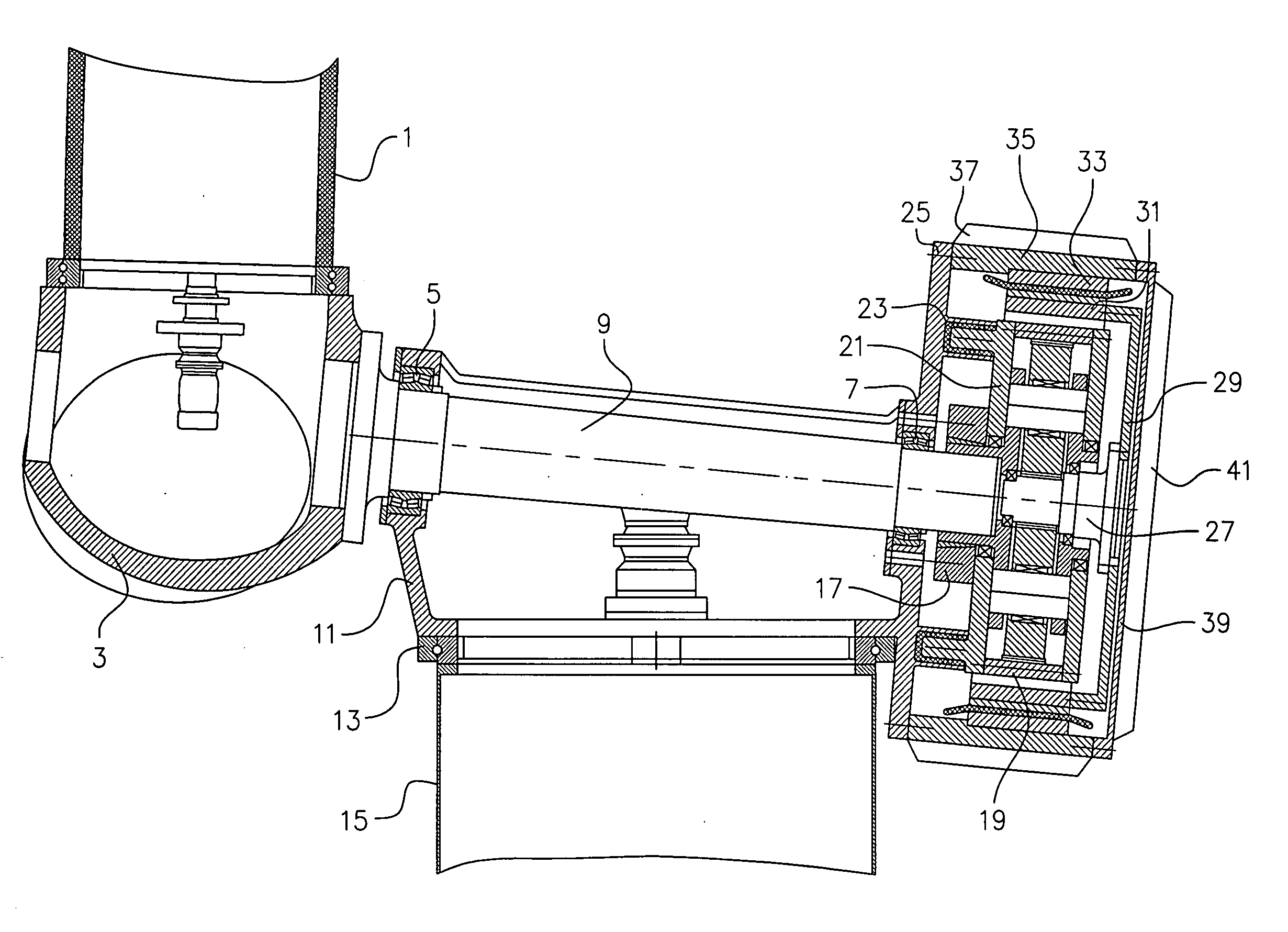 Wind energy installation comprising a concentric gearbox generator arrangement