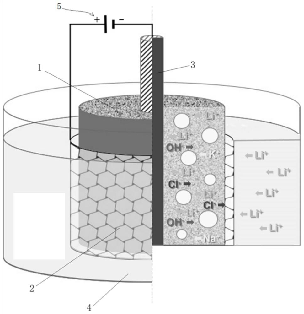 Electrochemical repair method for dual deterioration of alkali aggregate damage and steel corrosion