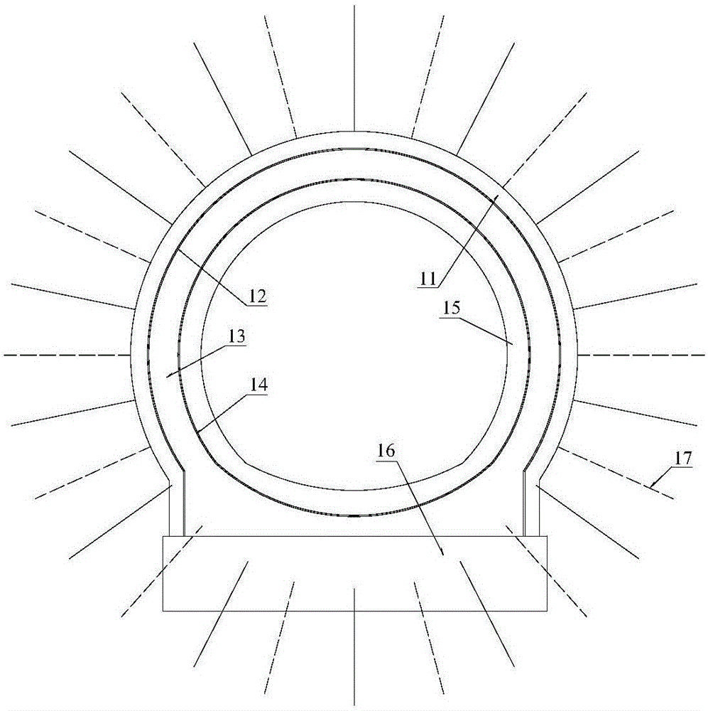 Tunnel karst cave and underground water comprehensive treatment structure and construction method