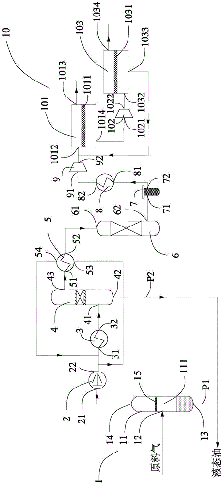 Carbon dioxide separation and recovery system for oilfield carbon dioxide flooding produced gas