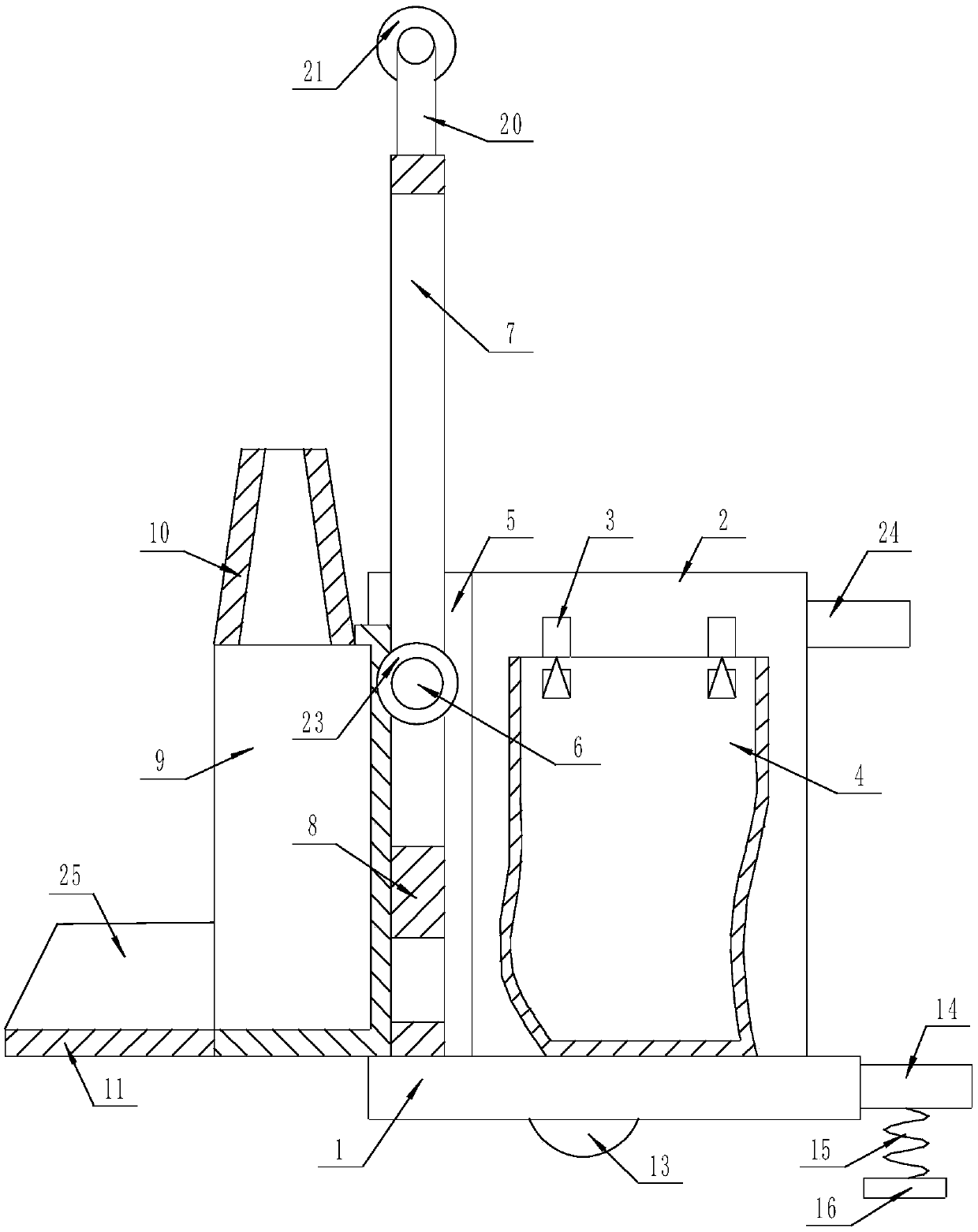 Agricultural device for automatically collecting grains after sun curing