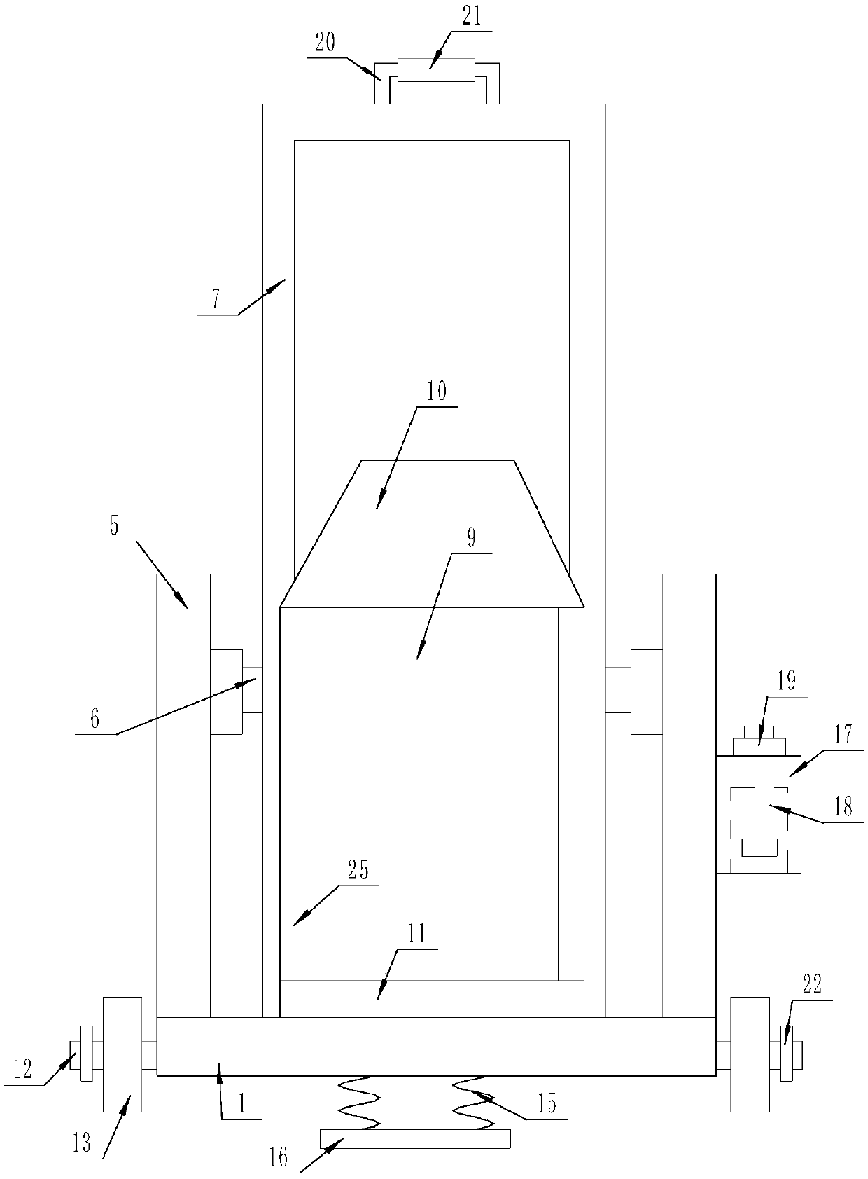 Agricultural device for automatically collecting grains after sun curing