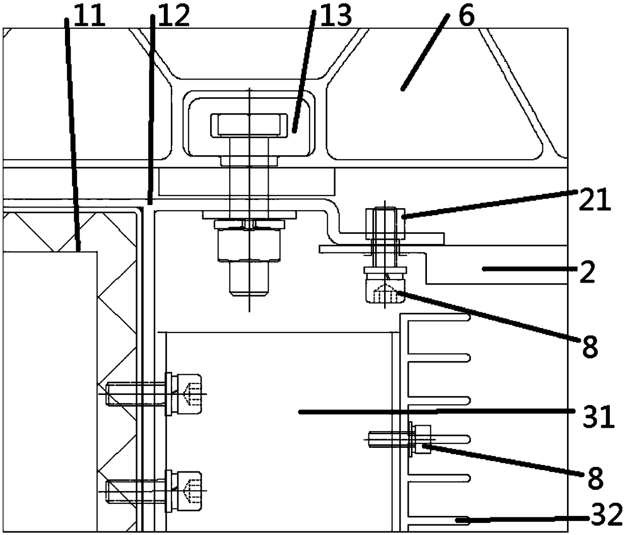 Novel rail car air duct module integration structure