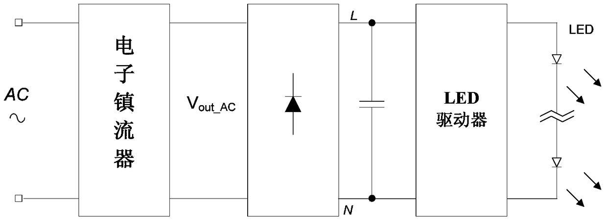 Damping circuit and led drive circuit with damping circuit