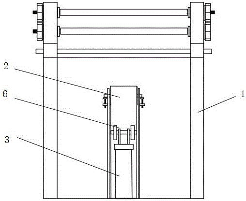 Automatic paper feeding device of tissue paper machine