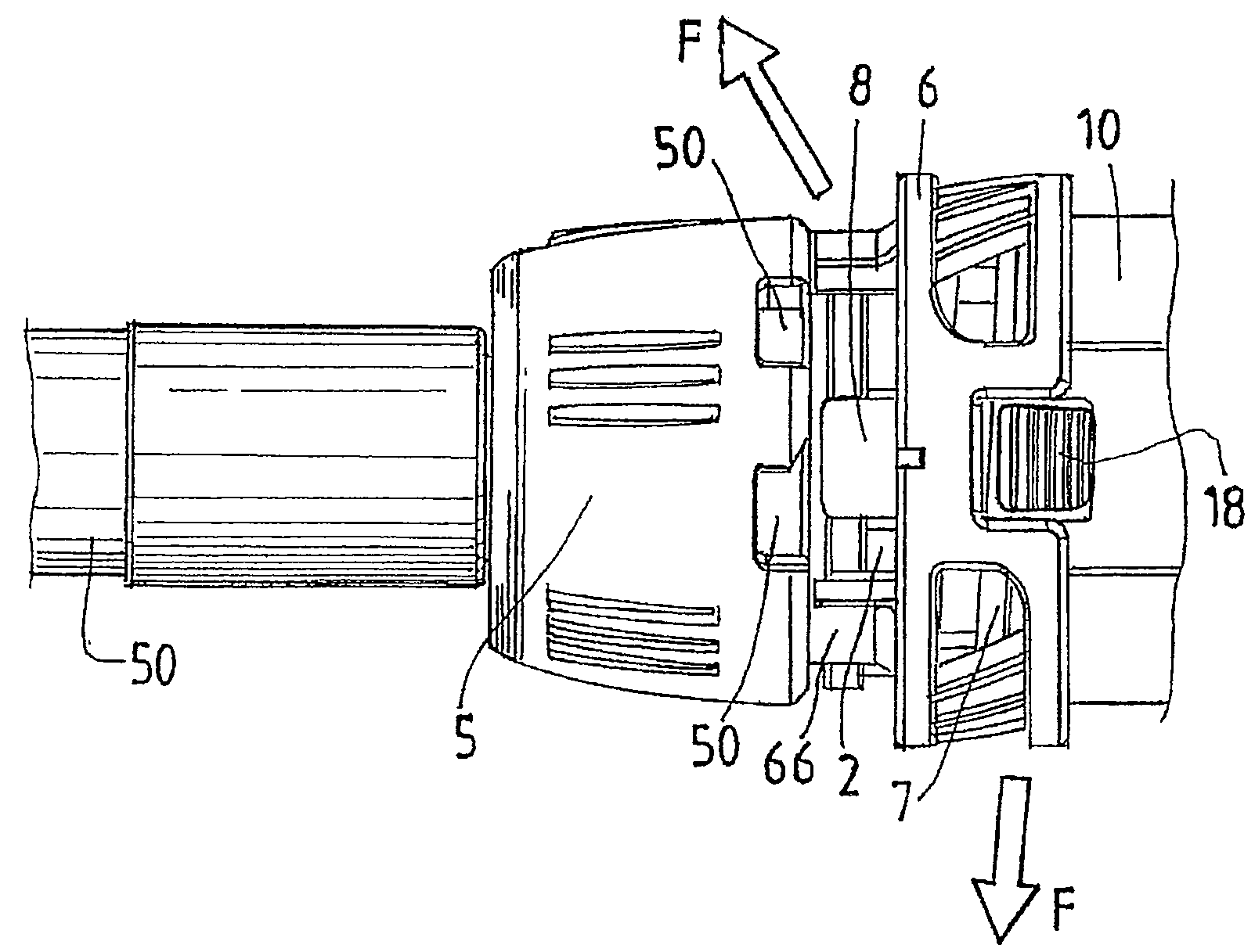 Demand valve device for use by diverse and selectively connectable fluidic connector