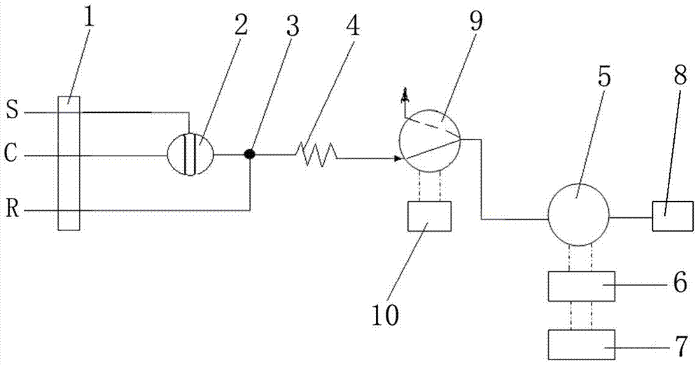 Flow injection analysis device with exhaust function and exhaust method during flow injection analysis