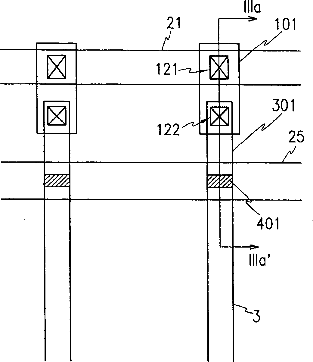 Film transistor array panel with visual checking device and its checking method