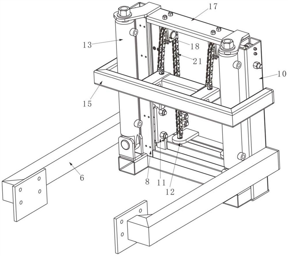 Lifting adjusting straw smashing device