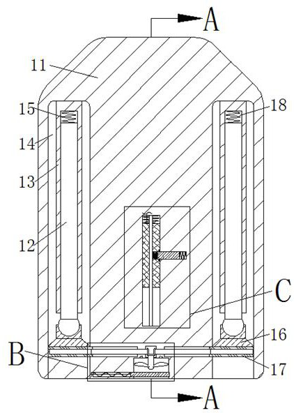 Parachute device with landing protection function