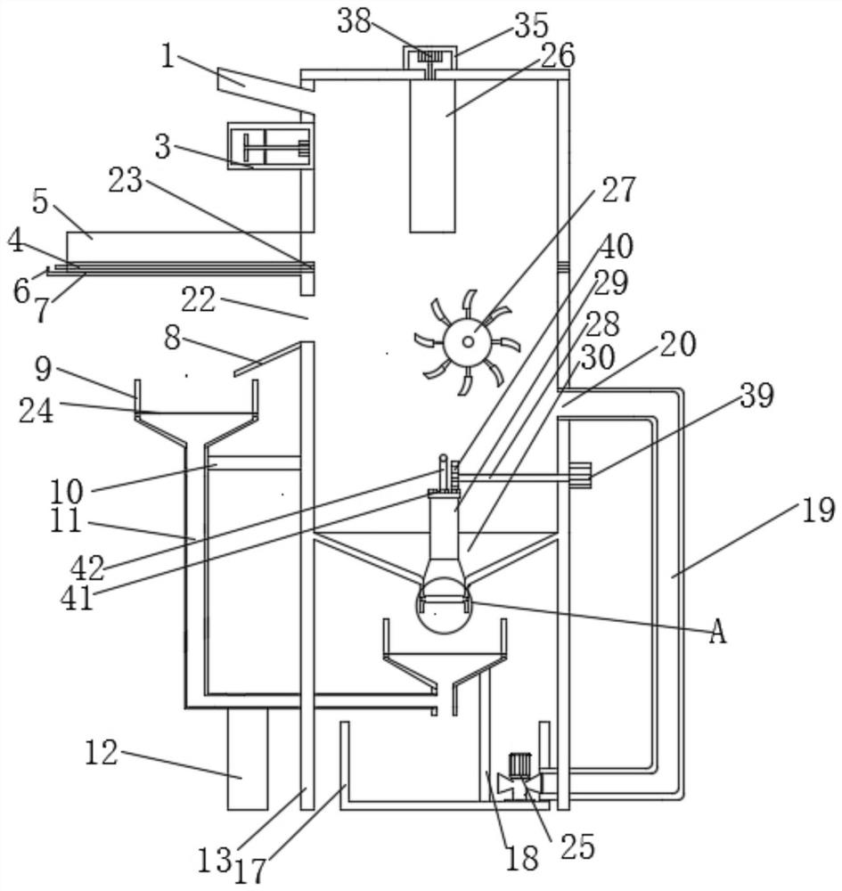 Construction site waste recycling device