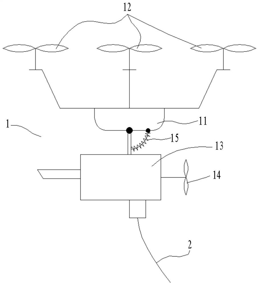 A new type of communication wire and cable fire extinguishing drone