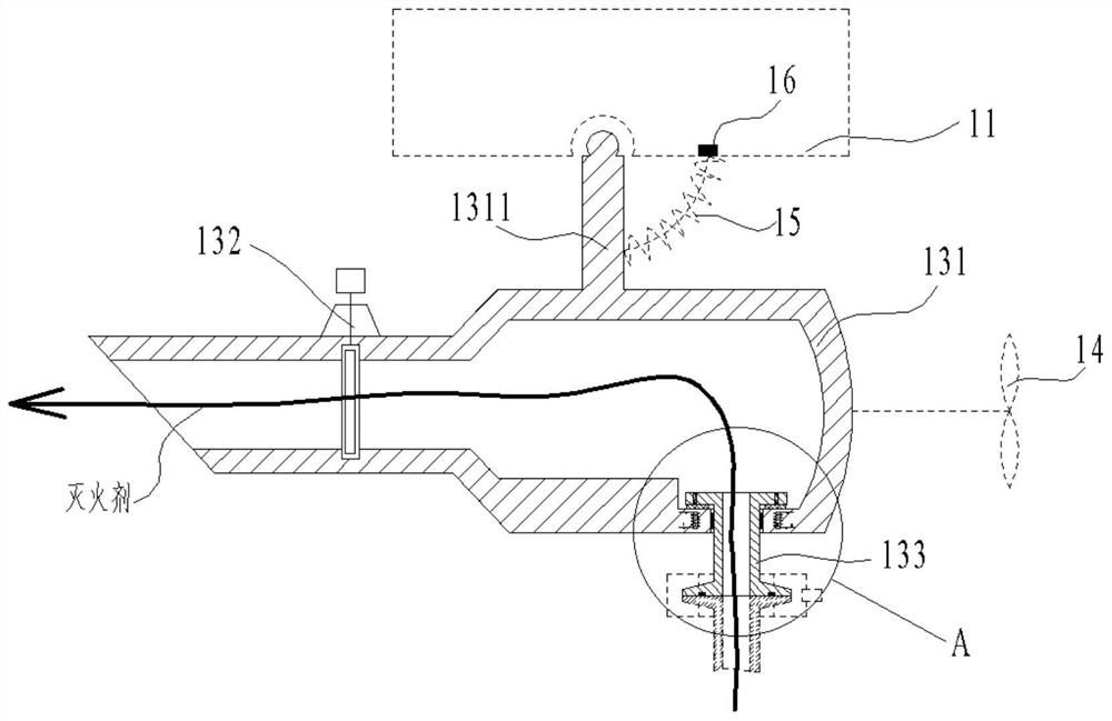 A new type of communication wire and cable fire extinguishing drone