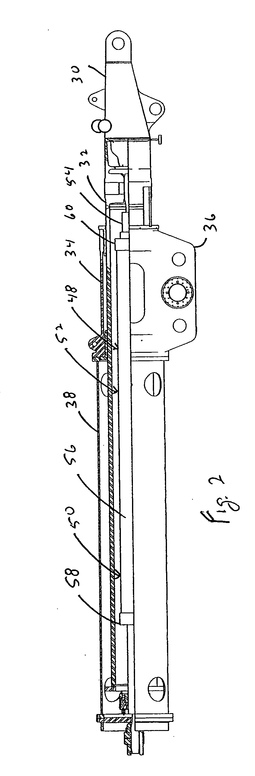 Hydraulic crowd control mechanism for a mining shovel