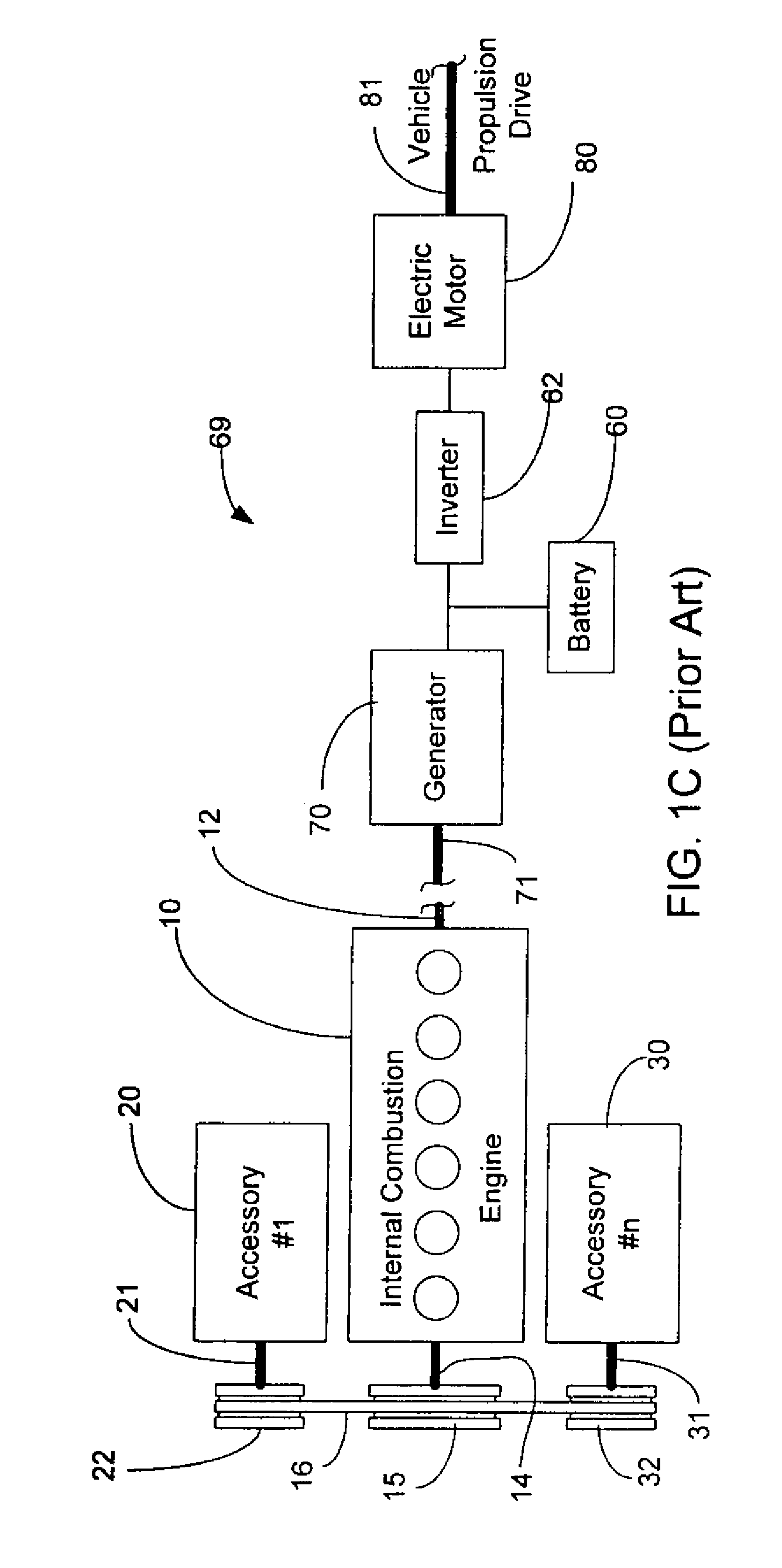 System and method for powering accessories in a hybrid vehicle