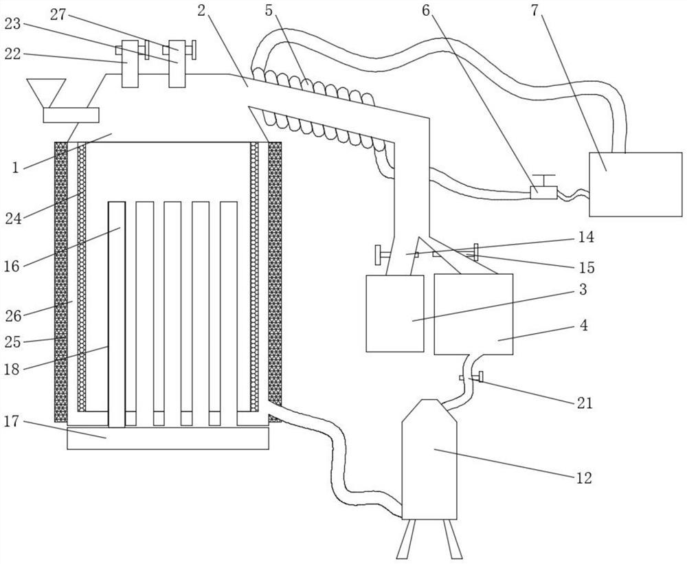 Temperature change carbonization device and method for organic matter