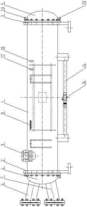 Marine condenser with carbon steel and polyethylene hot-melted combined pipe box