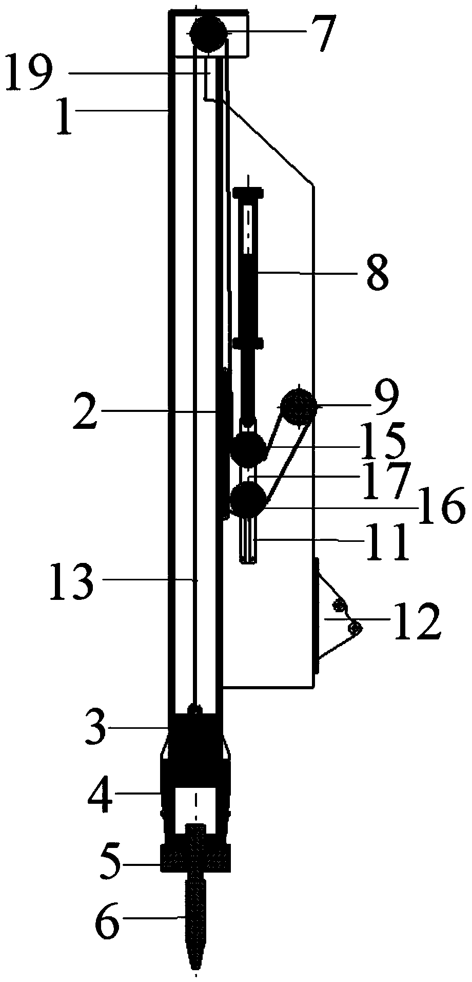 Gravity type hydraulic breaking hammer