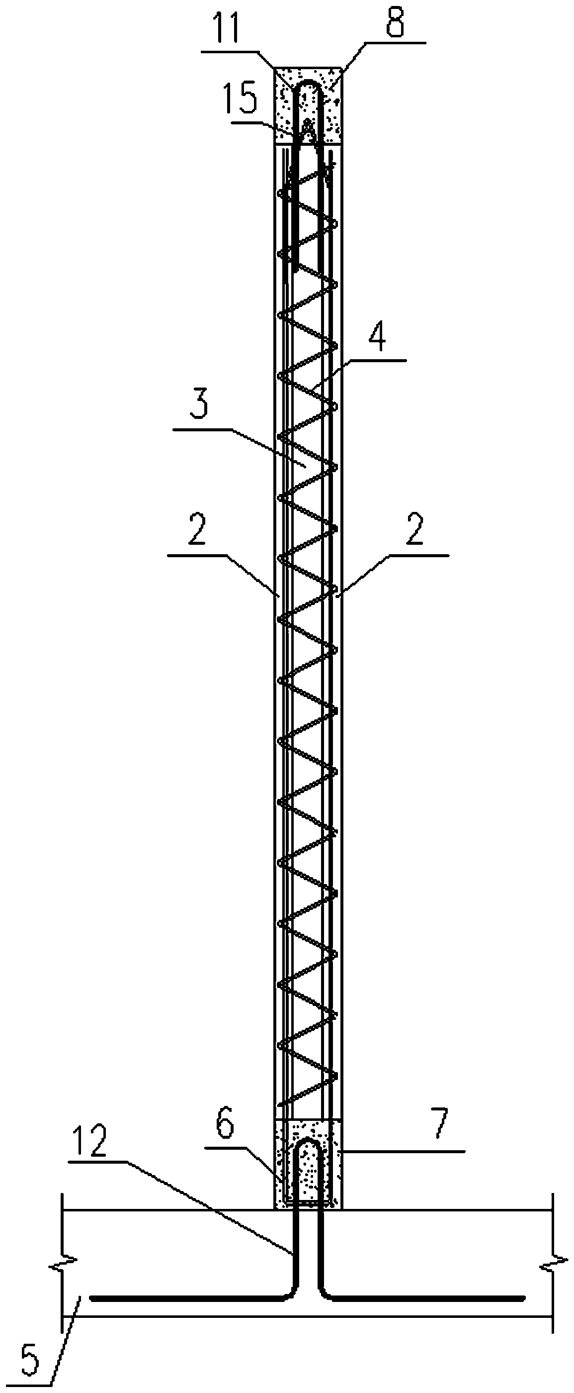 Prefabricated assembly type pool guide wall