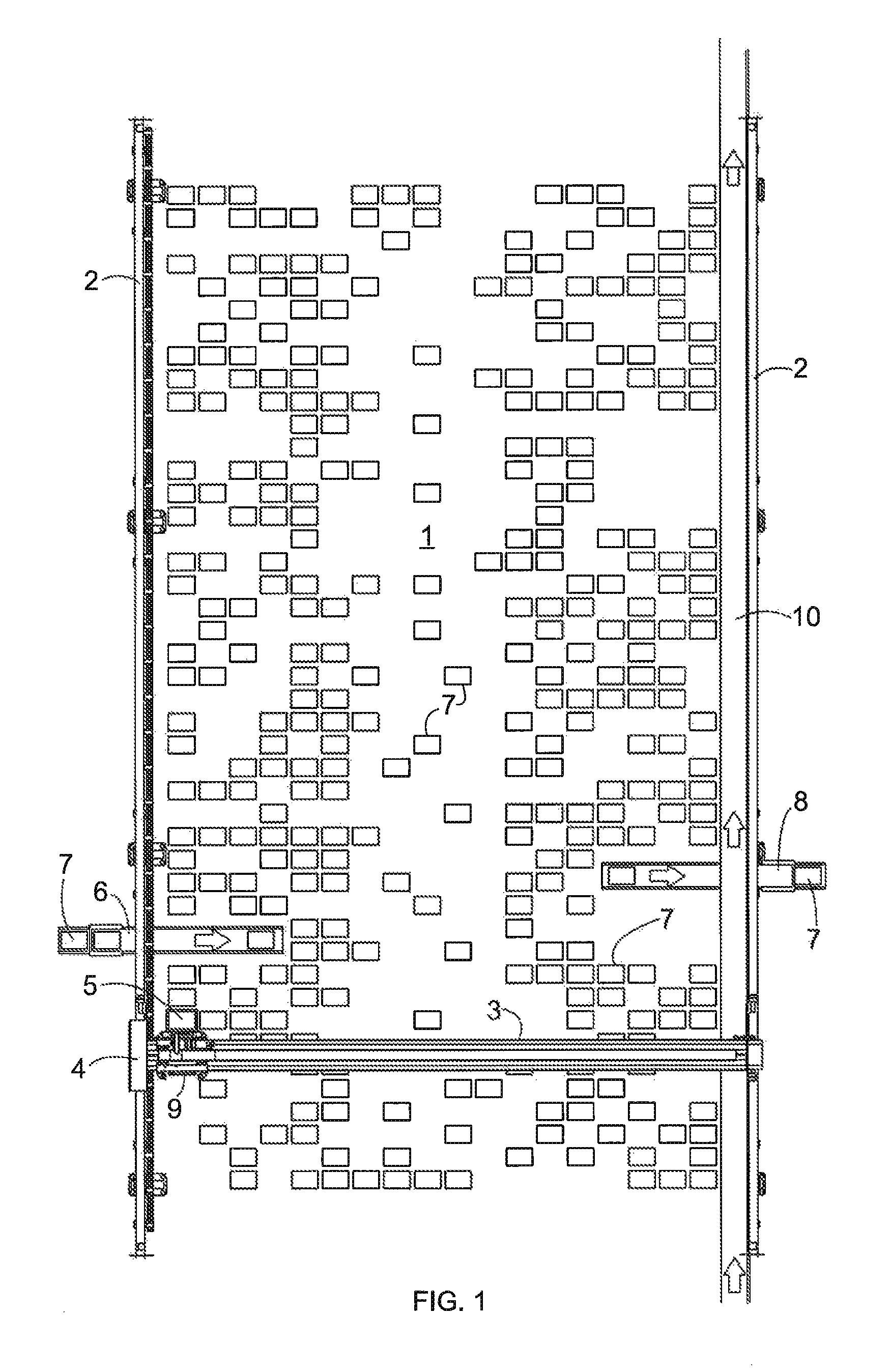 Overhead robot system and a method for its operation