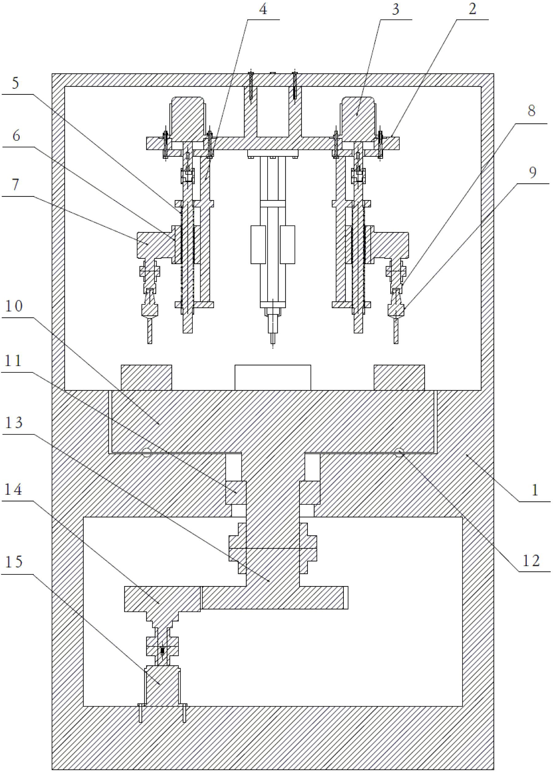 Multi-station speed-governing numerically-controlled drilling machine