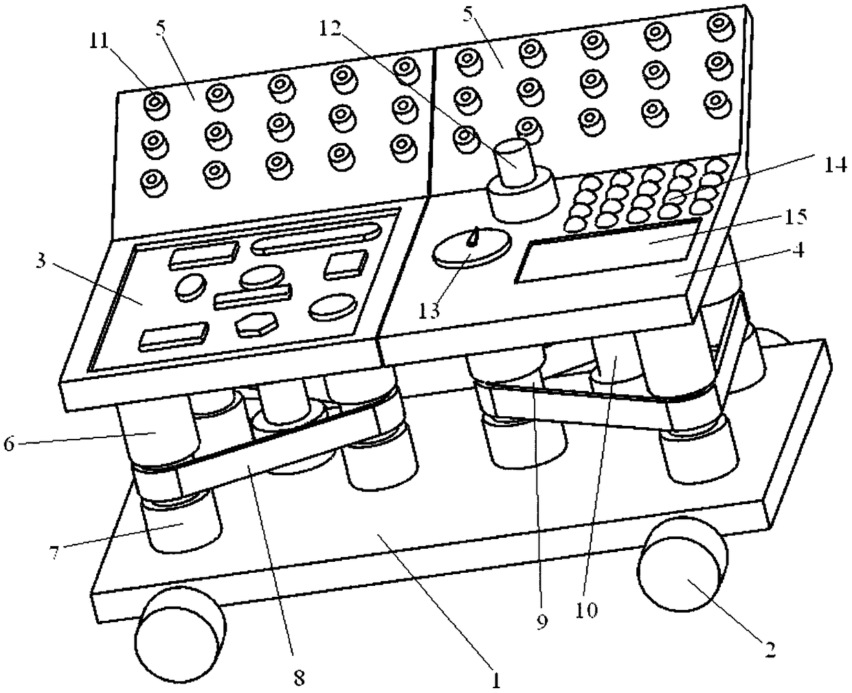 A teaching and training device for simulating electronic technology