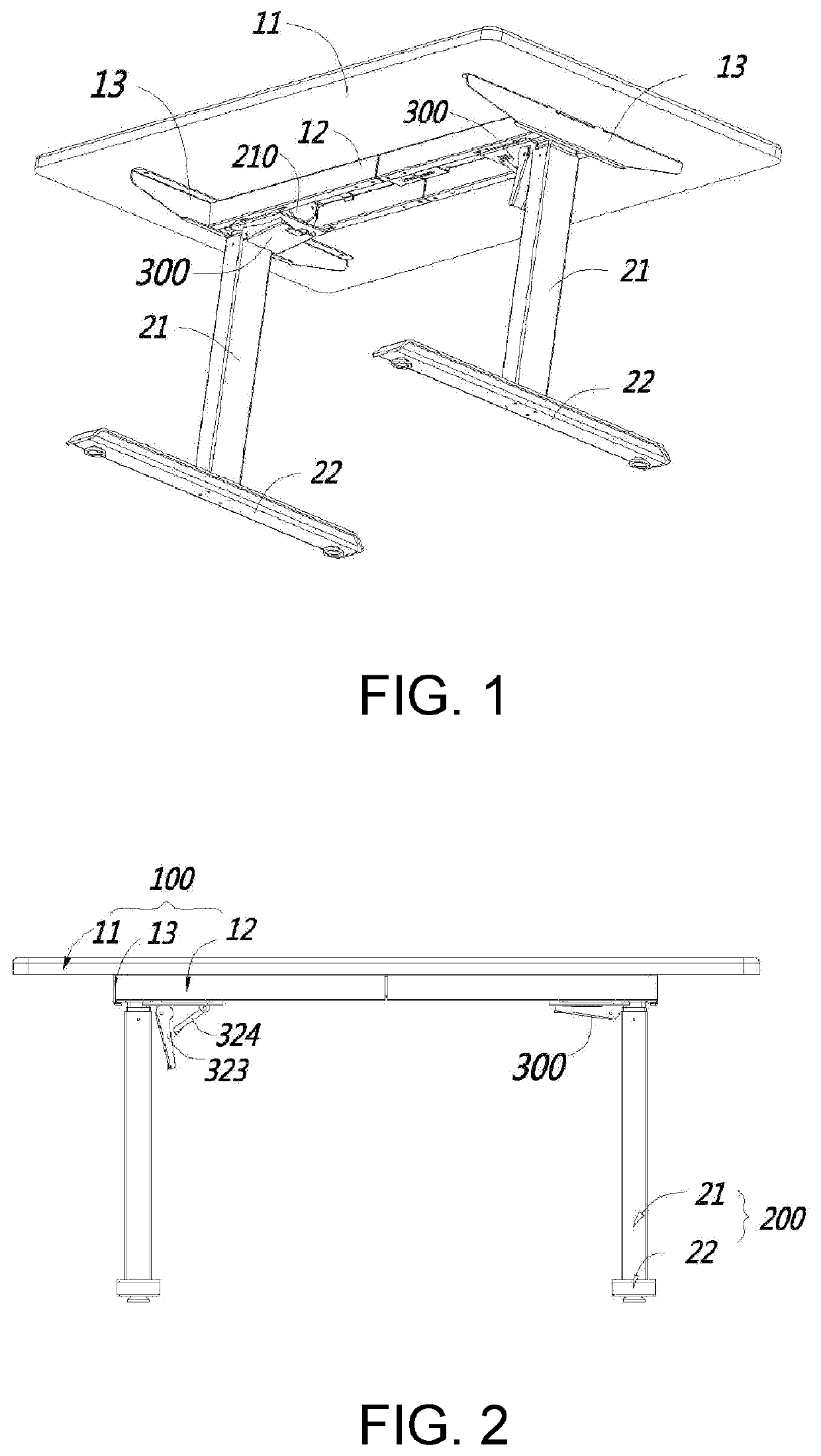 Modularized fast assembly lift desk and fast assembly method therefor